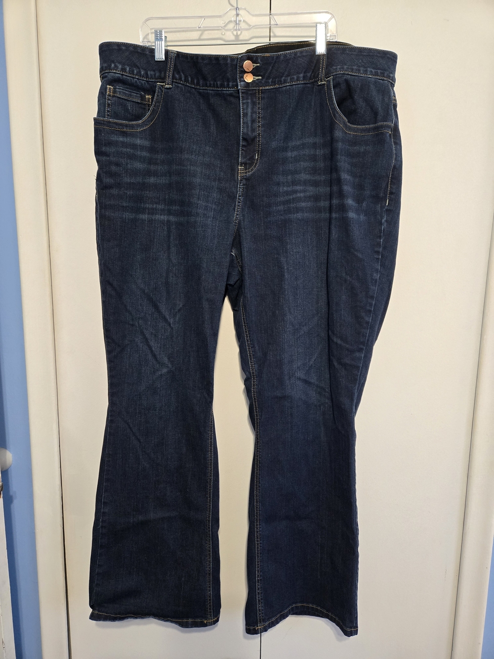Lane‎ Bryant Bootcut Jeans Size 24 Plus Dark Wash Tighter Tummy Denim
